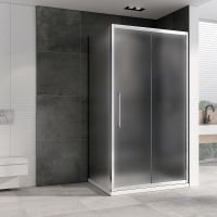 Душевой уголок Abber Schwarzer Diamant 140x60 профиль Хром стекло матовое арт-AG30140MH-S60M — фото 1, Прямоугольные душевые уголки