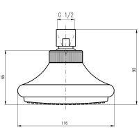 Лейка для душа Rav Slezak Хром арт-PS0011 — фото 2, Лейки для душа