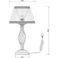 Настольная лампа Maytoni Elegant Grace Белая Золото арт-ARM247-00-G — фото 5, Настольные лампы