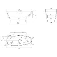Товар: Ванна из искусственного камня Abber Dortmund 170x75 Черно-белая матовая без гидромассажа арт-AM9911BW - фото 5 Ванна из искусственного камня Abber Dortmund 170x75 Черно-белая матовая без гидромассажа арт-AM9911BW — фото 5, Ванны из искусственного камня
