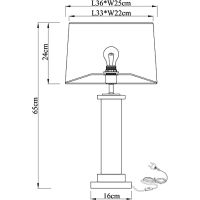 Настольная лампа Artelamp Camelot Белая Полированная медь арт-A4501LT-1PB — фото 5, Настольные лампы