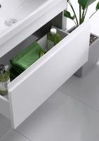 Тумба под раковину Aqwella Smart 80 подвесная Бетон светлый арт-SRT0108BS — фото 2, Тумбы под раковину