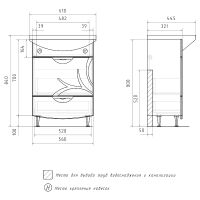 Тумба под раковину Volna Adel 60.2Y Белая арт-tnADEL60.2Y-01 — фото 9, Тумбы под раковину
