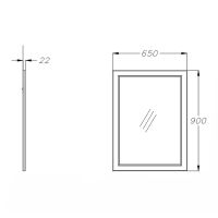 Зеркало Opadiris Омега 65 Белое матовое арт-00-00007363 — фото 5, Зеркала в ванную комнату