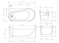 Товар: Акриловая ванна Abber 170х78 без гидромассажа арт-AB9496-1.7L - фото 6 Акриловая ванна Abber 170х78 без гидромассажа арт-AB9496-1.7L — фото 6, Акриловые ванны