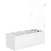 Шторка на ванну STWORKI Ольборг 70 профиль Хром глянцевый стекло прозрачное арт-583125 — фото 6, Шторки для ванной распашные