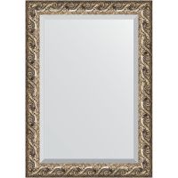 Зеркало Evoform Exclusive 106х76 с фацетом в багетной раме - Фреска 84 мм арт-BY 1299 — фото 1, Зеркала в ванную комнату