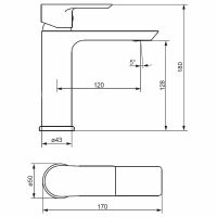 Смеситель для раковины Damixa Apollo Черный матовый арт-470210300 — фото 4, Смесители для раковины