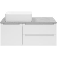 Тумба с раковиной Brevita Cargo 100 подвесная Белая матовая арт-УТ000024162 — фото 2, Тумбы с раковиной