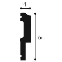 Молдинг Orac Decor 2000x80x10 мм арт-P9900F — фото 2, Молдинги