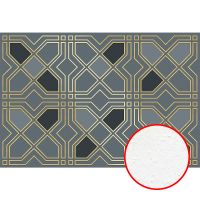 Фреска Ortograf Forma 32632 Фактура бархат FX Флизелин (4*2,7) Серый/Золото, Геометрия/Абстракция арт-32632 (бархат FX) — фото 1, Фрески