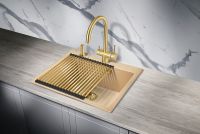 Ролл-мат Milacio Ultra нержавеющая сталь / золото брашированное / 450x360 мм арт-MCU.4533.GD — фото 3, Сушилки для кухонных моек