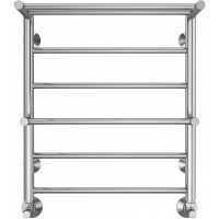 Водяной полотенцесушитель Terminus Анкона П6 500x600 с полкой Хром, нижнее подключение, G 1/2" ВР арт-4670078529954 — фото 2, Водяные полотенцесушители