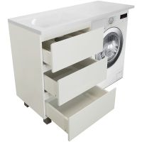 Тумба с раковиной Эстет Dallas Luxe 100 L Белая арт-ФР-00002317 — фото 3, Тумбы с раковиной