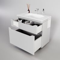 Товар: Тумба под раковину Style Line Марелла 90 Люкс Plus Белый глянец антискрейтч арт-СС-00002417 - фото 2 Тумба под раковину Style Line Марелла 90 Люкс Plus Белый глянец антискрейтч арт-СС-00002417 — фото 2, Тумбы под раковину