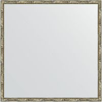 Зеркало Evoform Definite 67х67 в багетной раме - Серебряный бамбук 24 мм арт-BY 0659 — фото 1, Зеркала в ванную комнату