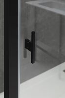 Душевая дверь Allen Brau Priority 140 профиль Черный браш стекло прозрачное арт-3.31036.BBA — фото 14, Распашные душевые двери