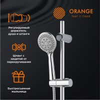 Душевой гарнитур Orange Хром арт-LM37PR — фото 2, Душевые гарнитуры на штанге
