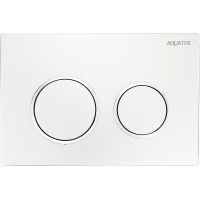 Клавиша смыва Aquatek Small Белая ободок Хром арт-TDI-0000001 — фото 1, Кнопки смыва