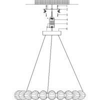 Подвесной светильник Maytoni Modern Amulet Прозрачный Хром арт-MOD555PL-L26CH4K — фото 14, Подвесные светильники