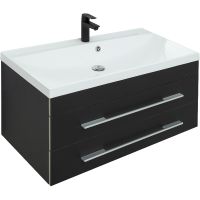 Тумба под раковину Aquanet Верона 90 подвесная Черная матовая арт-272429 — фото 1, Тумбы под раковину