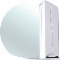 Зеркало со шкафом Bellezza Глория 85 R Белое арт-4619514001012 — фото 1, Зеркальные шкафы в ванную