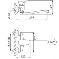 Смеситель для кухни Frap H14 Хром арт-F4614-B — фото 2, Смесители для кухни