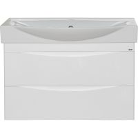 Тумба с раковиной Misty Элвис 85 подвесная Белая глянцевая арт-УТ000007114 — фото 1, Тумбы с раковиной