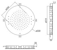 Верхний душ Cezares Золото арт-CZR-SDRH1-50-03 — фото 3, Верхние души