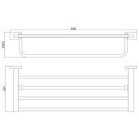 Полка для полотенец Belz B904 Вороненая сталь арт-B90424 — фото 2, Полки для полотенец