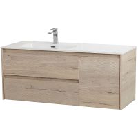 Тумба под раковину BelBagno Kraft 120 L подвесная Rovere Galifax Bianco арт-KRAFT-1200-2C-1A-SO-RGB-L — фото 2, Тумбы под раковину