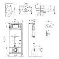 Комплект унитаза с инсталляцией AM.PM Awe FlashClean с сиденьем Микролифт и клавишей смыва Хром арт-IS49051.111700 — фото 8, Комплекты унитаз + инсталляция