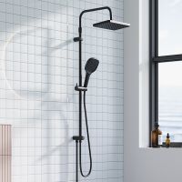 Душевая система Damixa Merkur Черная матовая арт-940000300 — фото 1, Душевые стойки