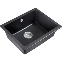 Кухонная мойка Milacio Leon 55 Cuarzo Черная матовая арт-MC.77081 — фото 1, Кухонные мойки