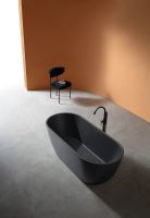 Ванна из искусственного камня Abber Frankfurt 170x75 Черная без гидромассажа арт-AM9941B — фото 2, Ванны из искусственного камня