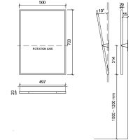 Зеркало Nofer 50 Хром матовый арт-08023.S — фото 2, Зеркала в ванную комнату