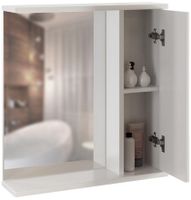 Зеркало со шкафом Mixline Росток 65 R Белое арт-536050 — фото 2, Зеркальные шкафы в ванную