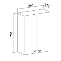 Подвесной шкаф Runo Кредо 60 Белый арт-00000000062 — фото 3, Шкафы для ванной