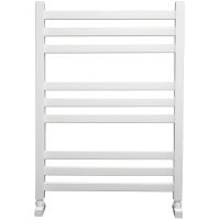 Водяной полотенцесушитель Ника Modern ЛМ 6 80x50 Белый 9 перекладин арт-ЛМ 6 80/50 RAL9016 с вентилями — фото 1, Водяные полотенцесушители