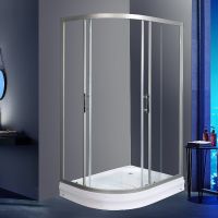 Душевой уголок WeltWasser WW500 С 120х90 профиль Хром матовый стекло прозрачное арт-10000004096 — фото 1, Душевые уголки четверть круга