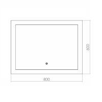 Товар: Зеркало Azario Норма 80 с подсветкой с сенсорным выключателем арт-ФР-00000844 - фото 3 Зеркало Azario Норма 80 с подсветкой с сенсорным выключателем арт-ФР-00000844 — фото 3, Зеркала в ванную комнату