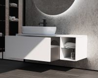 Товар: Тумба с раковиной SanVit Оскар 120 L подвесная Белая арт-koskar120L - фото 10 Тумба с раковиной SanVit Оскар 120 L подвесная Белая арт-koskar120L — фото 10, Тумбы с раковиной