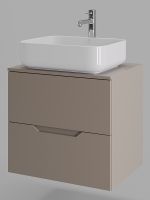 Тумба с раковиной Orange Line 60 подвесная Латте матовый арт-Li-60TuLMDF+B05-500W — фото 2, Тумбы с раковиной