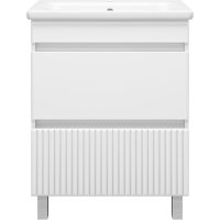 Тумба с раковиной Misty Мира 65 Белая матовая арт-УТ000022681 — фото 2, Тумбы с раковиной