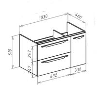 Тумба под раковину Bellezza Луиджи 105 подвесная Капучино арт-4639218000456 — фото 2, Тумбы под раковину