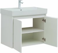 Тумба под раковину Aquanet Nova Lite 75 подвесная Белая глянцевая арт-298850 — фото 13, Тумбы под раковину