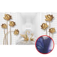 Фреска Ortograf 3D 21070 Фактура бархат серебро FX-S Флизелин (4,7*2,7) Белый/Золото, Цветы/Птицы/Абстракция арт-21070 (бархат серебро FX-S) — фото 1, Фрески