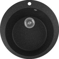 Кухонная мойка Domaci Бьелла DMC-05 арт-GWS-05-308 черная — фото 1, Кухонные мойки