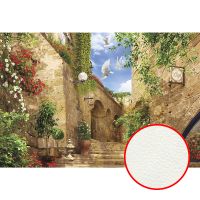 Фреска Ortograf Городской пейзаж 3421 Фактура флок FLK Флизелин (4*2,7) Бежевый/Разноцветный, Город/Пейзаж арт-3421 (флок FLK) — фото 1, Фрески