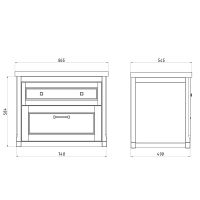 Тумба под раковину ASB-Woodline Толедо 85 подвесная Капучино арт-11212 — фото 12, Тумбы под раковину